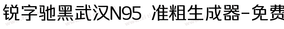 锐字驰黑武汉N95 准粗生成器字体转换